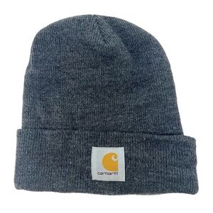 Carhartt Dark Grey Knit Beanie Hat Outdoors Warm Acrylic Unisex One Size
